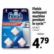 Lot de 3 - Nettoyant Machine Cycle 65% Finish - 157 pièces - 4,79€ ! Promo