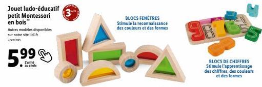 Apprenez en s'amusant | Le Jouet Montessori Ludo-éducatif en Bois chez Lidl - 3 Blocs Fenêtres | Stimule la reconnaissance des Formes et des Couleurs | 5.99 !