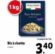 riz arborio italiamo - 1kg à 3,40€ : profitez de l'offre risotto 2010 !