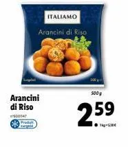délicieux arancini di riso italien, 500g - promo 1004 sigrie!