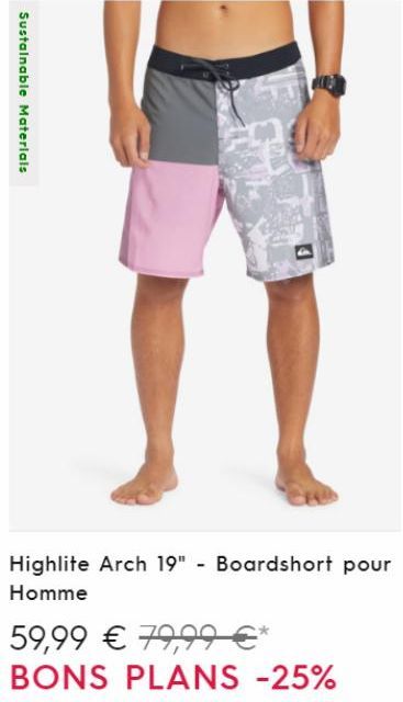 Profitez des Plaisirs Durables avec les Boardshorts Arch 19 pour Homme : -25% !