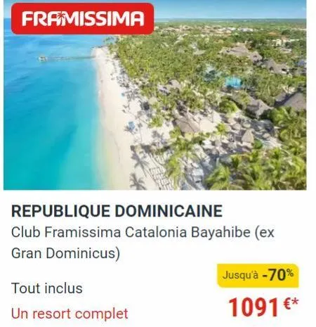 partez au club framissima catalonia bayahibe, tout inclus en république dominicaine!