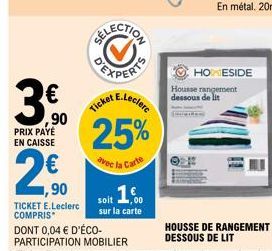 Profitez des Réductions avec la Carte E.Leclerc: Housse Rangement HomeSide à Seulement 2€0,90!