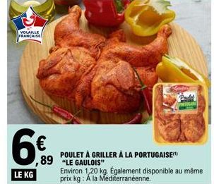 Délicieux Poulet Grillé à la Portugaise ou Méditerranéenne 6€ le Kg - Environ 1,2 Kg Duel Graders Padel