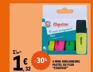 $89 (2) € - Un Économie de 30% sur les Surligneurs Pastel ou Fluo 'ESQUISSE'!