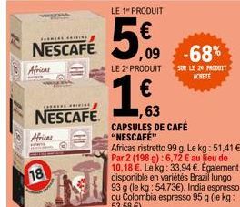 capsules de café Nescafé