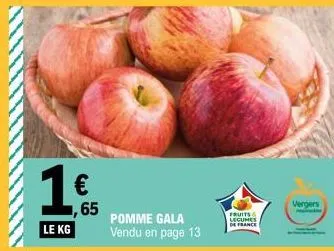 le kg  € ,65  fruits &  legumes  de france  vergers 