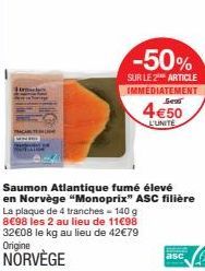 Hacks  -50%  SUR LE 2¹ ARTICLE IMMEDIATEMENT  best  4€50  L'UNITE  asc 