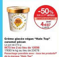 Bon Plan : 50% de réduction sur la crème glacée Halo Top caramel pécan végan, 4€87 l'unité et 17€83 le kg !