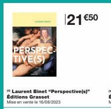 Perspective(s) de Laurent Binet - 16/08/2023: Mise en vente au prix de 21€50.