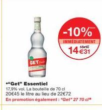 Get -10% : Profitez de 17,9% vol et de 20€45 le litre!