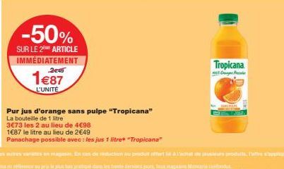 jus d'orange Tropicana