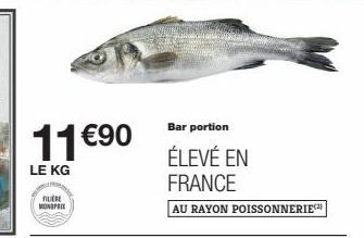 Filets de Bar Portion Élevés en France au Monoprix : 11 €90/Kg - Promo!