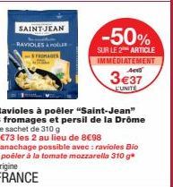 ❝Super Promo -50% sur Saint-Jean Ravioles à Poêler 3 Fromages & Persil Drôme 6€73 les 2 !