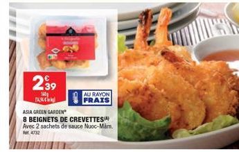Profitez de la Promo: 8 Beignets de Crevettes Asia Green Garden avec 2 Sachets de Sauce Nuoc-Mam!