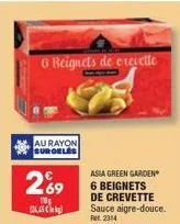régalez-vous avec les 6 beignets de crevette asia green garden à 26,45€ seulement.