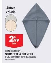 Serviette À Cheveux Home Creation, 299€ - 85% polyester, 15% polyamide, Ret. 5011771