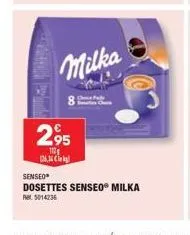 découvrez les dosettes senseo® milka - promotion 2,95 € - référence rt5014236