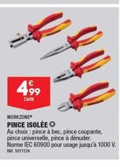 OFFRE SPÉCIALE : Pinces isolées Workzone jusqu'à 1000 V ! Rat 5011134