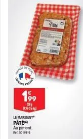 pâté au piment de conde he 199-200 1995 - le marsigny, promo 5014919.