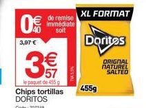 Paquet de 455g de Doritos Orignal Naturel Salted avec 8mm de Remise Immdiâte!