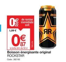 Boisson Énergisante Rockstar Original - 50cl - 5.5% de réduction immédiate - Code Promo 382193