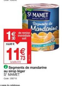 St Mamet: Segments de Mandarine Au Sirop Légère, 145.5% de Remise Immédiate!