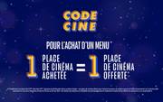 Promos de McDonald's | Code Cine pour l'achat d'un menu  | 12/05/2022 - 30/05/2022